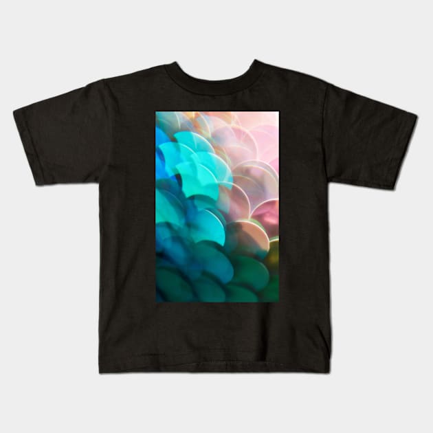 Mermaid Scale Paillettes Photographed Through A Prism Kids T-Shirt by karinelizabeth